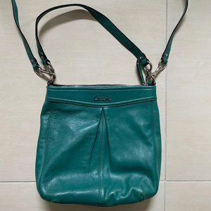 Coach Teal Hobo Hippie Purse Bag Ashley